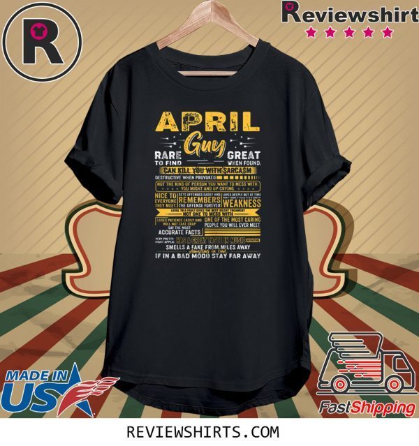 April Guy Birthday Rare To Find Romantic Born In April Unisex TShirt