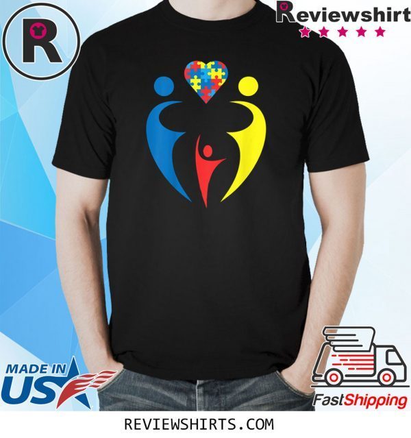 Autism Awarness Family Trio Heart Puzzle 2020 TShirt