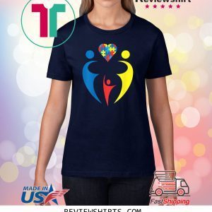 Autism Awarness Family Trio Heart Puzzle 2020 TShirt