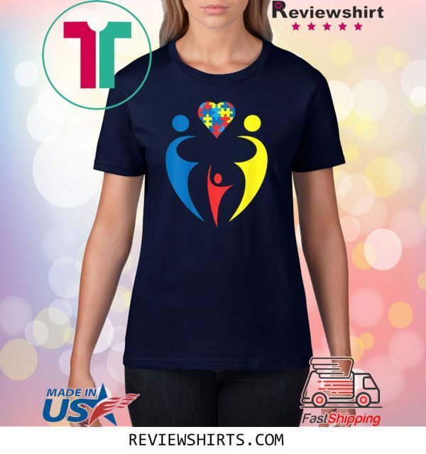 Autism Awarness Family Trio Heart Puzzle 2020 TShirt