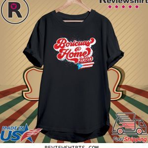 Boricuas at Home 2020 Bandera Puerto Rico Flag Map Unisex TShirt