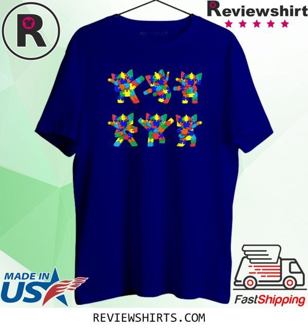 Dancing Elephants Puzzle Pieces Autism Dance TShirt