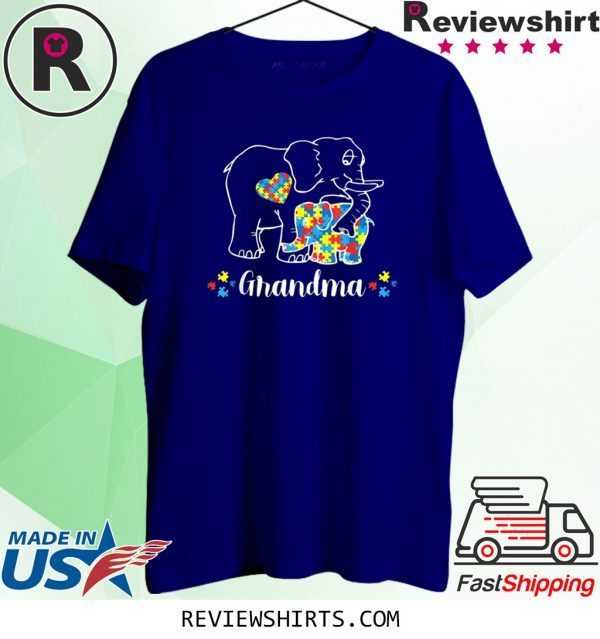 Grandma Bear Support Autism Awareness Day Tee Shirt