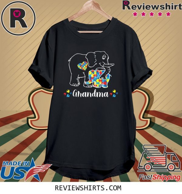 Grandma Bear Support Autism Awareness Day Tee Shirt