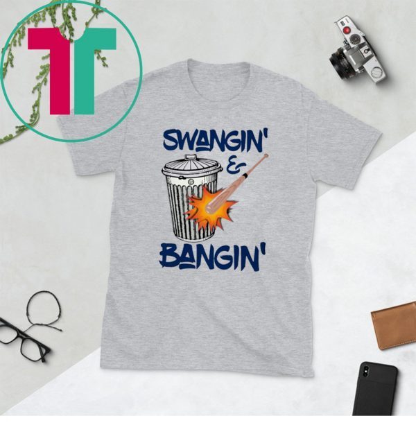 HOUSTON SWANGIN AND BANGIN HOUSTON BASEBALL SIGN STEALING UNISEX TSHIRT