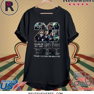 Harry Potter 23 Years Of 1997-2020 Emma Watson Daniel Radcliffe Ruper Grint Thank You For The Memories Tee Shirt