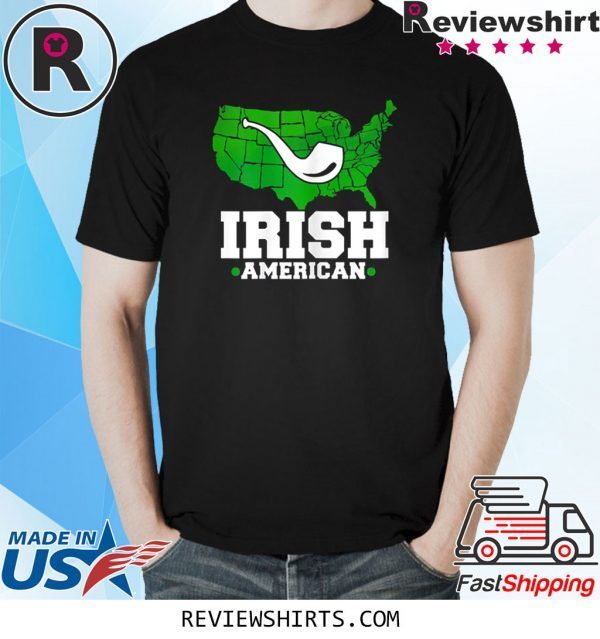 Humorous Irish And American Artwork Tee Shirt