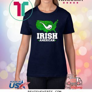 Humorous Irish And American Artwork Tee Shirt