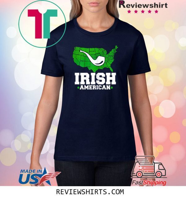 Humorous Irish And American Artwork Tee Shirt