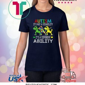 It's Not A Disability Ability Autism Dinosaur Dabbing Funny T-Shirts