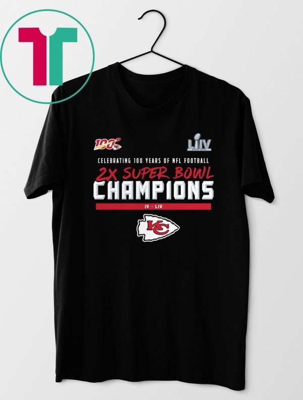 KC Chiefs 2 Time Super Bowl Champs 2020 T-Shirt