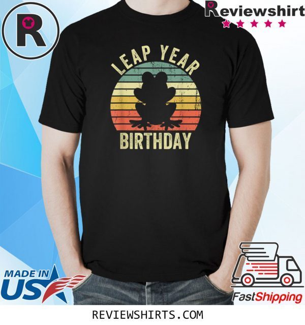 Leap Year Birthday Vintage February 29 Leap Day Frog Unisex TShirt