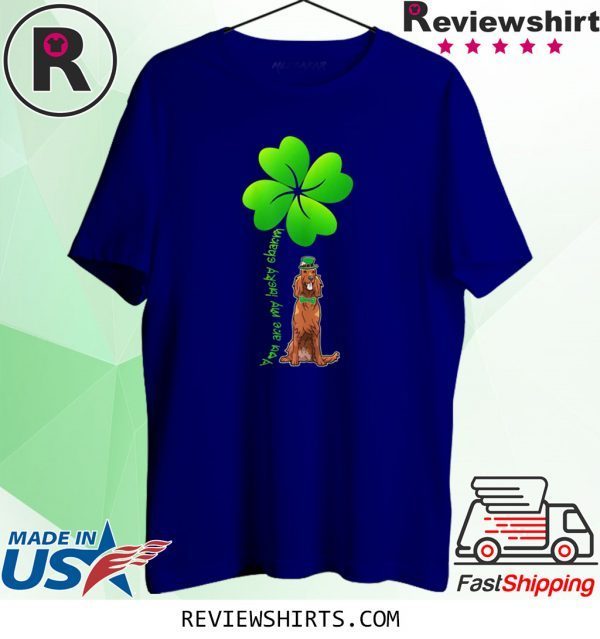 Leprechaun Irish Setter Are My Lucky Charm Clover Patrick Tee Shirt