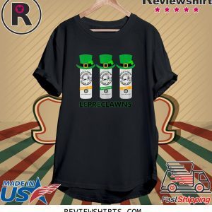 Lepreclawns Lucky Shamrock Drinking St Patricks Day Claw 2020 TShirt