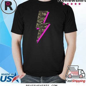 Lightning Bolt Camo Hot Pink Camouflage 2020 Tee Shirt
