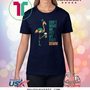 St. Patrick's Day Flamingo Don't Make Me Put My Foot Down Tee Shirt