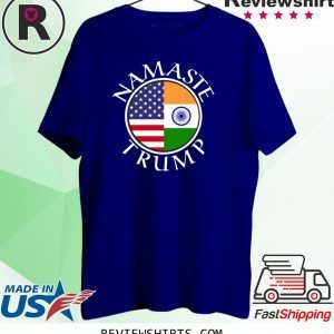 Namaste American Flag And Flag Of India Tee Shirt