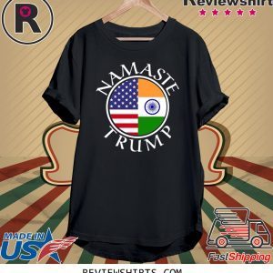 Namaste American Flag And Flag Of India Tee Shirt