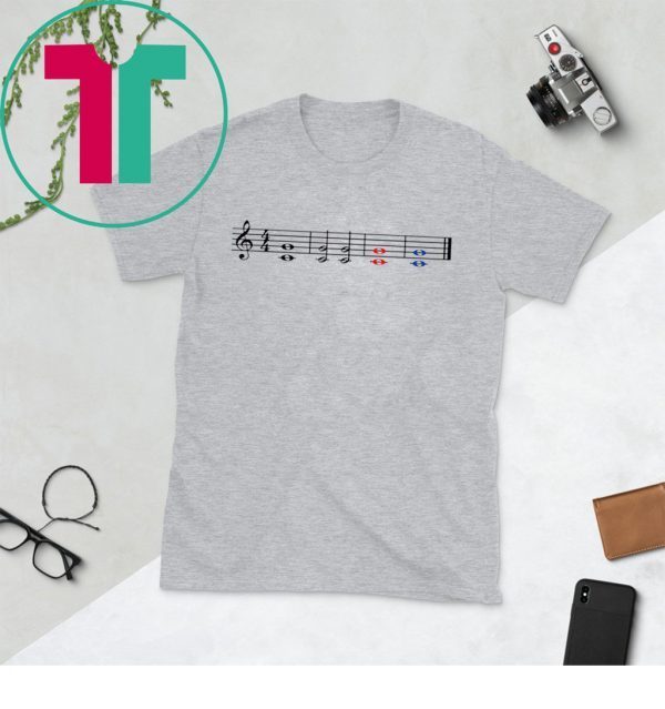 One Fifth Two Fifth Red Fifth Blue Fifth Music Teacher TShirt