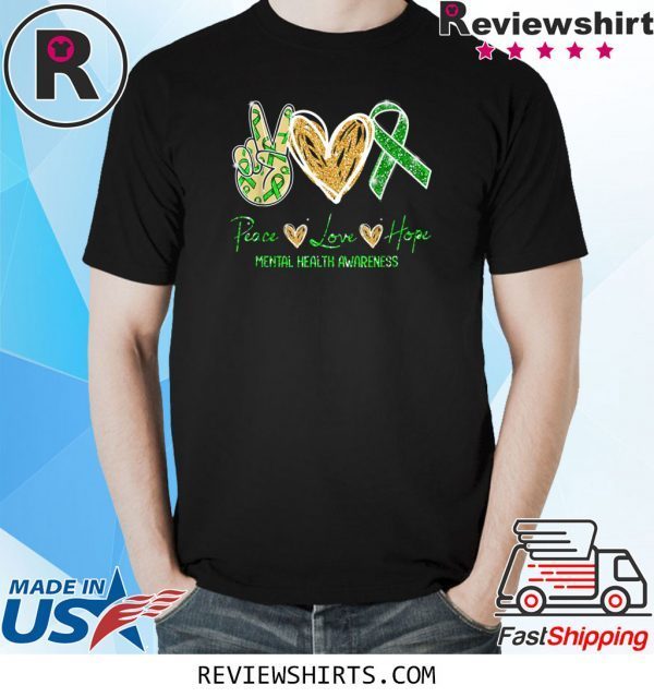 Peace Love Hope Mental Health Awareness 2020 Tee Shirt