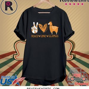 Peace Love Llama Hippie Style Awesome Unisex TShirt