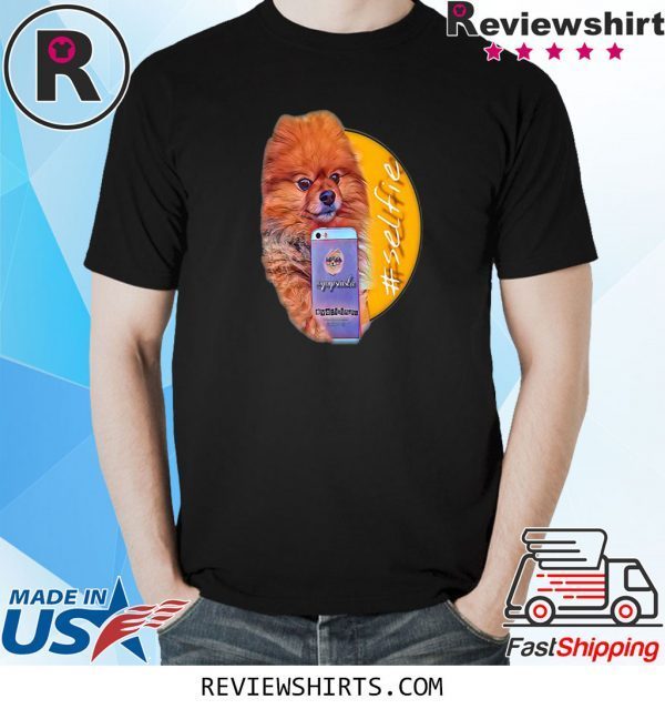 Pomeranian Dog Taking a Selfie 2020 TShirt