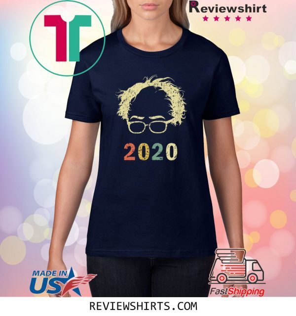 Retro Bernie 2020 Glasses Hair Vintage Tee Shirt