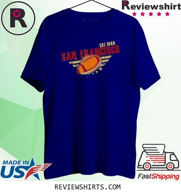 San Francisco Football Tee Shirt Vintage SF Cali Retro TShirt