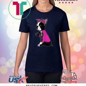 Strong Boston Terrier I love Mom Tattoo Boston Terrier Mom Unisex Tee Shirt