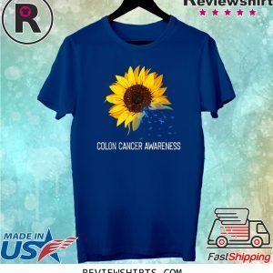 Sunflower Colon Cancer Awareness Costume Ribbon Tee Shirt