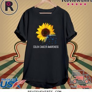 Sunflower Colon Cancer Awareness Costume Ribbon Tee Shirt