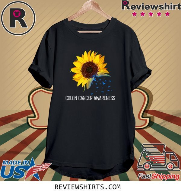 Sunflower Colon Cancer Awareness Costume Ribbon Tee Shirt