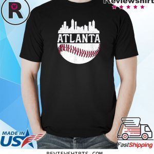 Atlanta Baseball Vintage ATL Skyline Brave 2020 T-Shirt