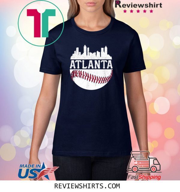 Atlanta Baseball Vintage ATL Skyline Brave 2020 T-Shirt