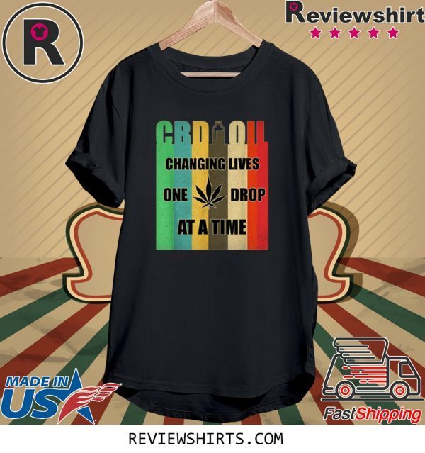 CBD Oil Changing Lives One Drop At A Time CBD Oil Vintage T-Shirts