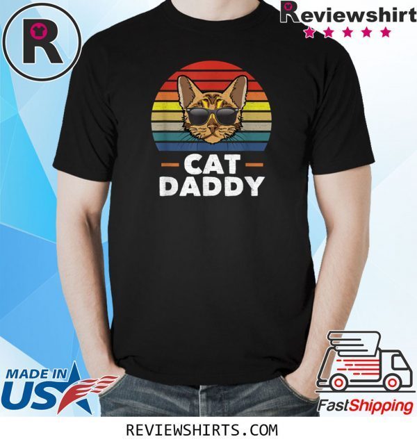 Vintage Cat Daddy Vintage Bengal Cat Style Distressed Retro 2020 Shirt