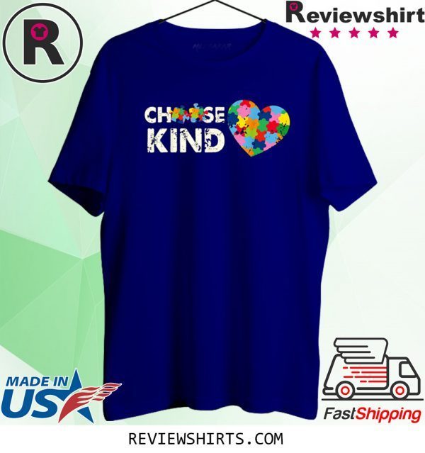 Choose Kind Autism Awareness Month Costume Puzzle Ribbon 2020 T-Shirts