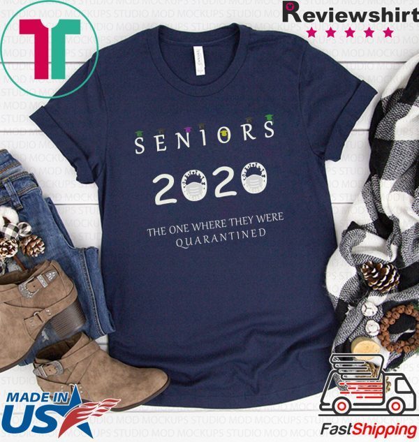 Class Of 2020 Graduation Senior Funny Quarantine - Senior 2020 Shit Gettin Real T-Shirt