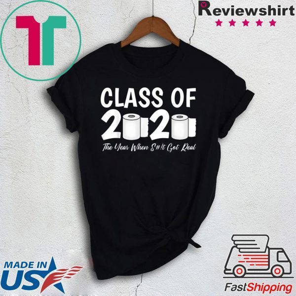 Class Of 2020 Graduation Senior Virus Flu Toilet Paper T-Shirt