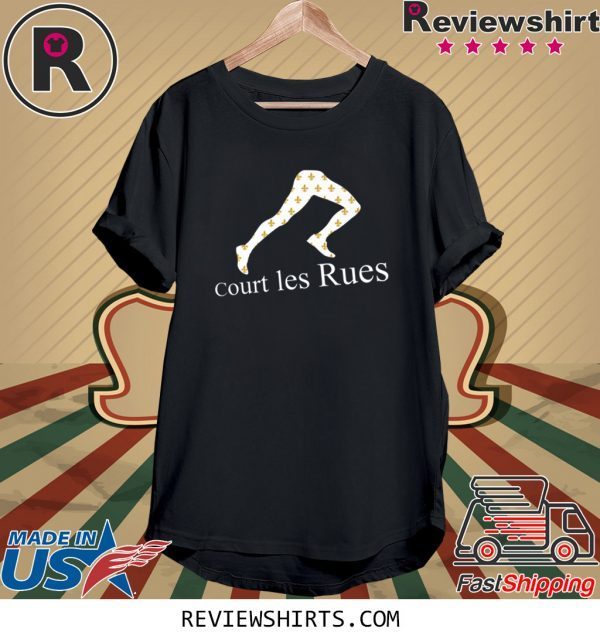 Court les Rues White Fleur de Lis Funny TShirt