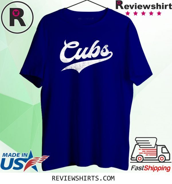 Cubs Vintage Wildlife Script 2020 TShirt