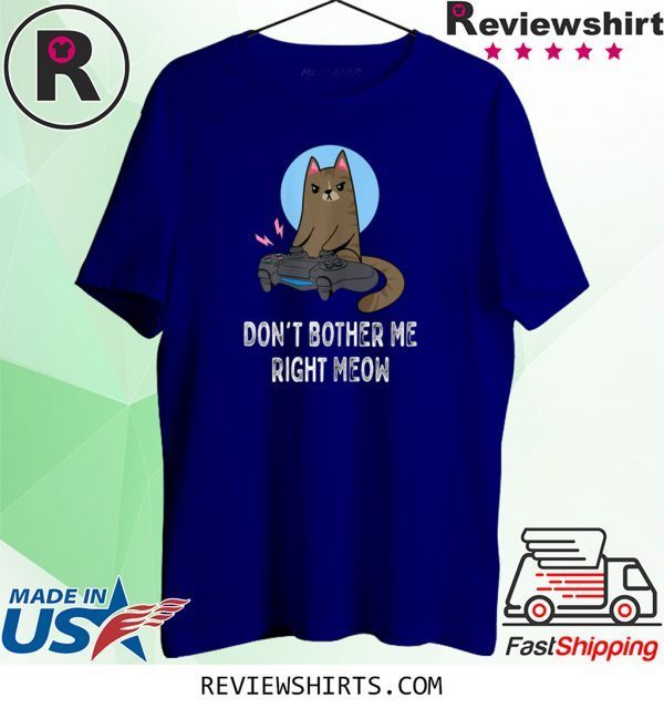 Don't Bother Me Right Meow Funny Video Gamer Cat Lover Unisex TShirt