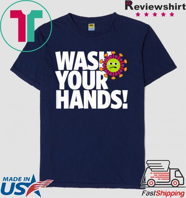 Fun Cartoon Instruction Health Advice Wash Your Hands T-Shirt