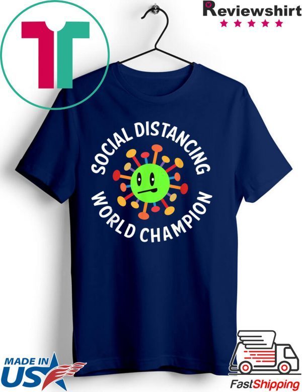 Funny Introvert Virus Social Distancing World Champion T-Shirt