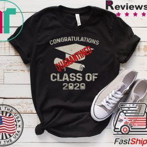 Funny Quarantined 2020 Graduating Class in Quarantine Retro T-Shirt