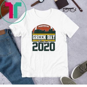 Green Bay Skyline Retro Football 2020 Wisconsin Sports Shirts