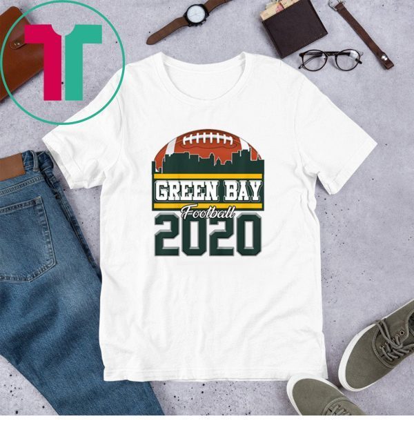 Green Bay Skyline Retro Football 2020 Wisconsin Sports Shirts