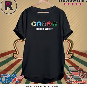 Mana Symbols Gathering Magic Choose Wisely Blue Red Green Unisex T-Shirts