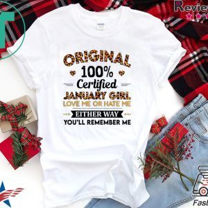 Original 100% Certified January Girl Leopard Birthday Month Shirt