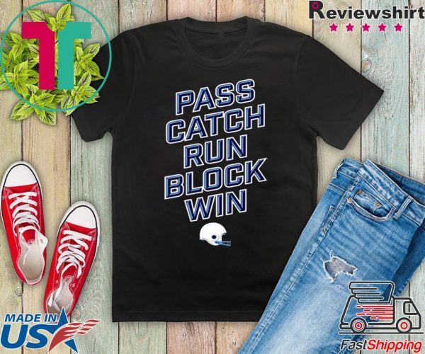 PASS CATCH RUN BLOCK WIN Tennessee Titans T-SHIRT